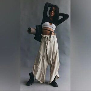 FP Movement by Free People Cream Wide Leg Pants